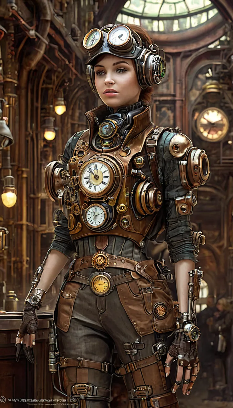 il y a un cyborg à la peau réel mécanique mâle qui a l'apparence d"un enfant avec une horloge entre les pectoraux

steampunk concept art, concept art comme ernest khalimov, vivid steampunk concept, colorful steampunk sci-fi, digital steampunk art, concept ...