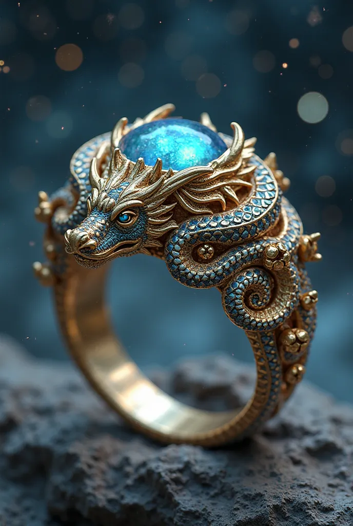 There is a dragon constellation on the ring 