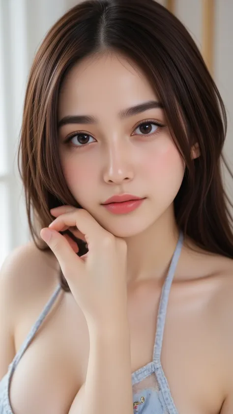 ((( medium hair))), Best Quality, 8k,  nothing ,  nothing ,  absurd:1.2, Blurry Background, Bokeh:1.2,   photos, (RAW  photos:1.2), ( realistic:1.4), (masterpiece:1.3), (complicated details:1.2), 1 girl,  alone in, Japanese girl, Delisin, beautidebtul deta...