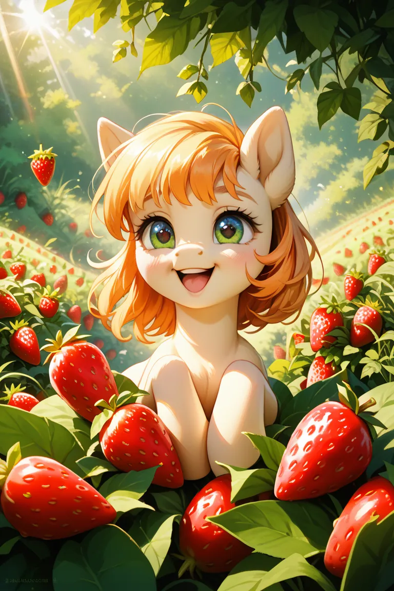 Ragdoll eats strawberries