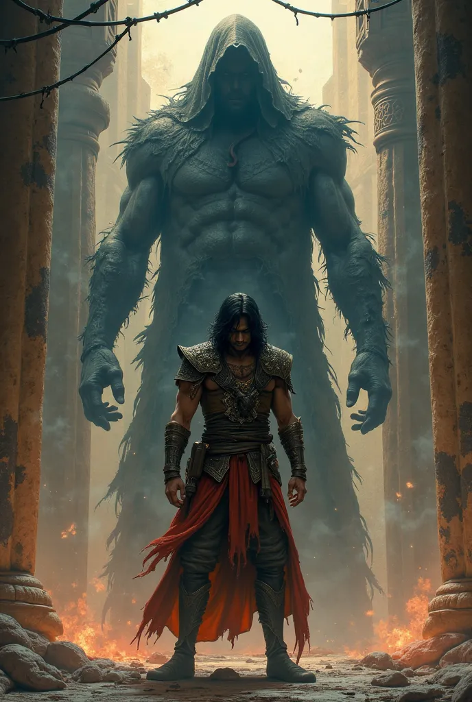  The Prince of Persia ,  Overwhelmed by dread , feel Miguel's overwhelming presence closing in. His demonic form trembles as shadows around him begin to dissipate.”