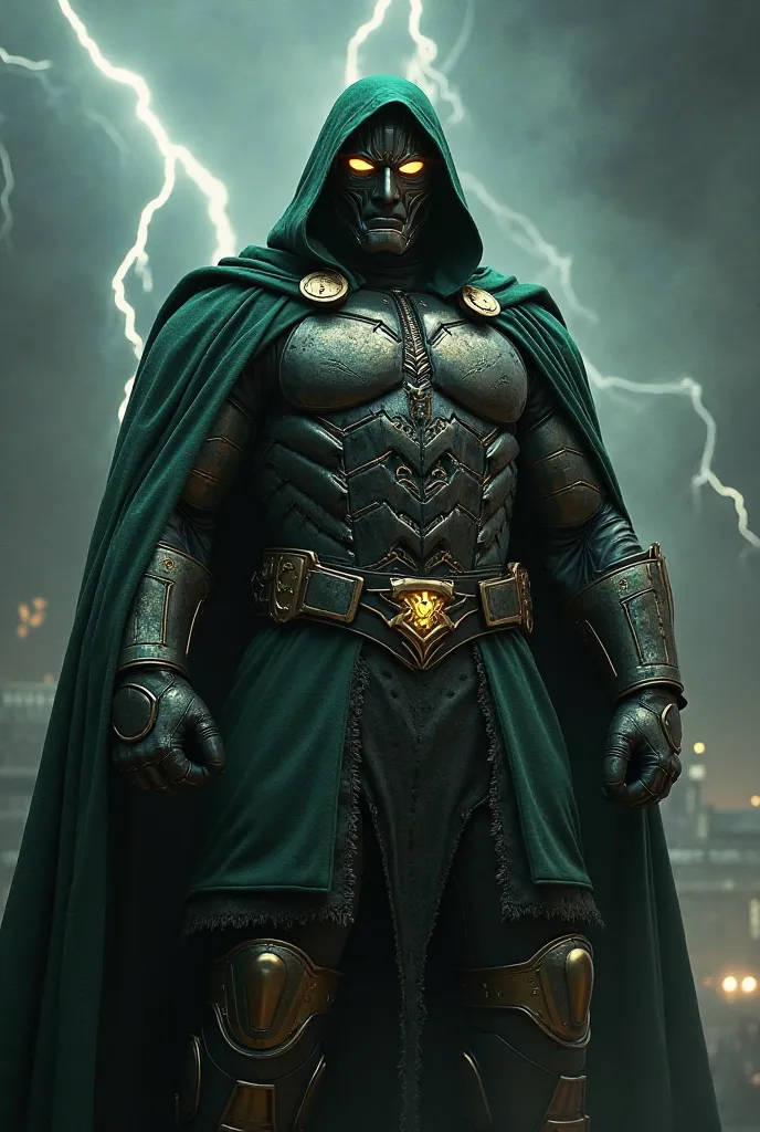 Here’s a highly detailed prompt for generating an ultra-realistic full-body cinematic portrait of Doctor Doom in an MCU-style concept:

Prompt:
"A full-body, ultra-realistic cinematic portrait of Doctor Doom, designed as a fusion of his classic and modern ...