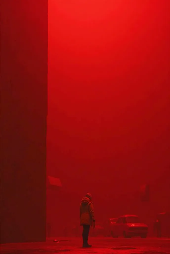 Wallpaper with blood red color