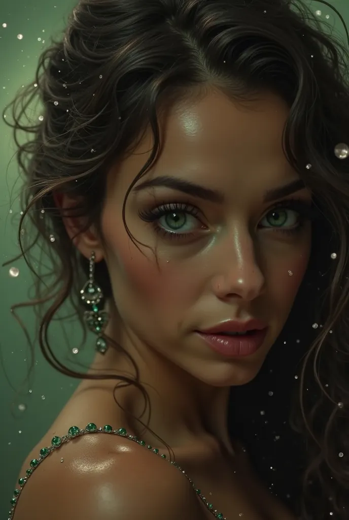 *gasps, her emerald eyes wide as she feels your release deep inside her* Ohh Clyde, yes! *her nails dig into your shoulders, pulling you close as her inner walls spasm around you* Fill me up baby, I want to feel every last drop...