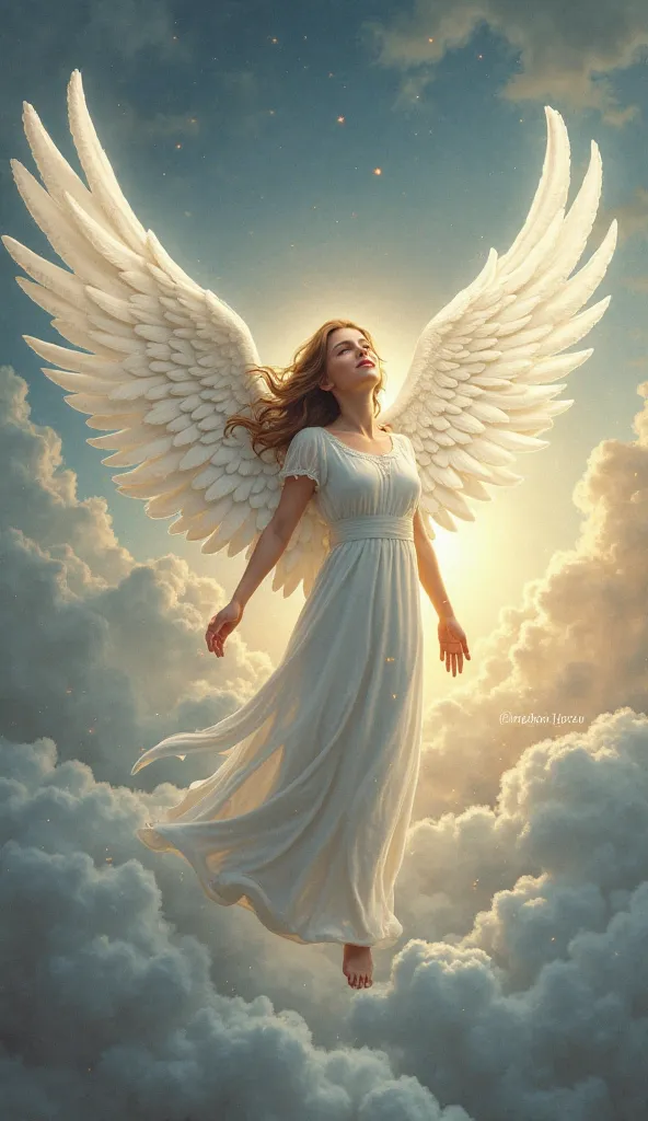 In the great heavens, where eternal light illuminates every corner, there is an angel with white wings, Her name is Seraphina. She is beautiful as the pure moon, her eyes as clear as a lake of still water, and a voice as sweet as a harp echoing among the h...