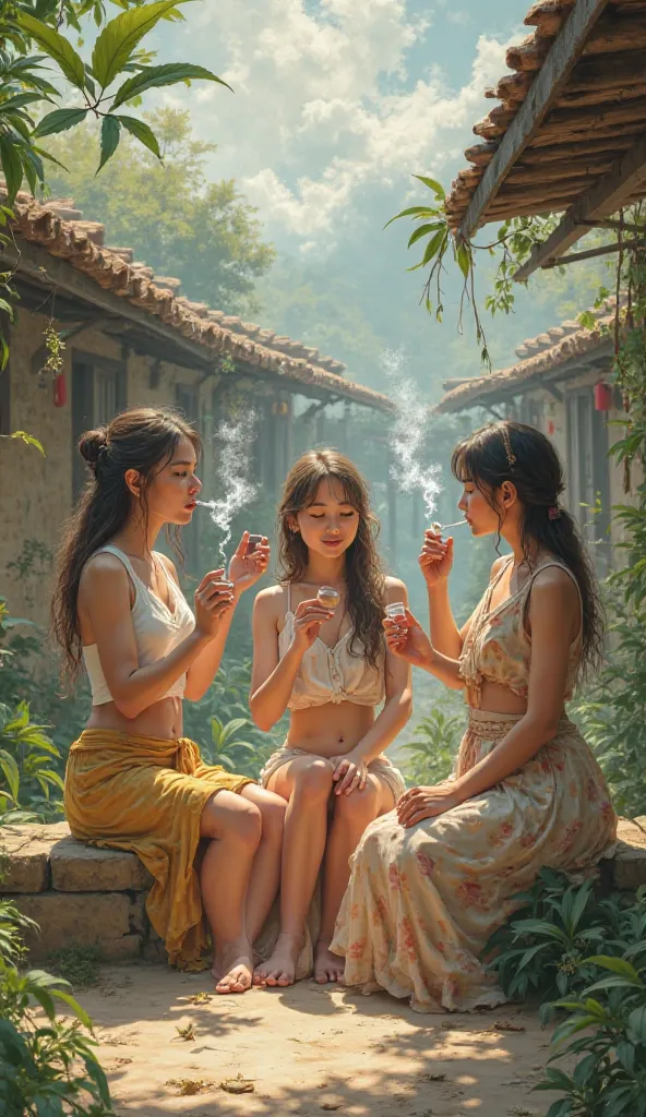 village girls toking