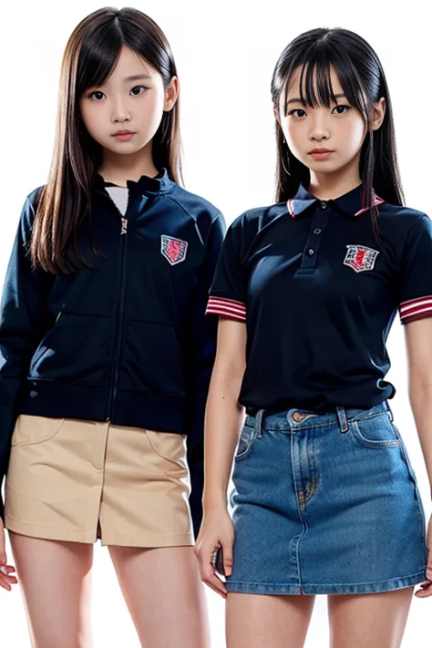 textured skin, Ultra High Definition, high detail, high quality, numerous awards for the future, anatomically correct:2, accurate, masterpiece, 
 super cute middle school girls:1.5, Short skirt uniform:2