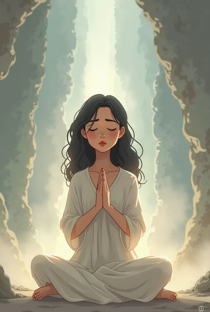 Praying person animated male like female