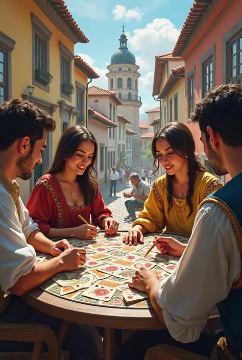 Game of the patterns of the card games Portugal 