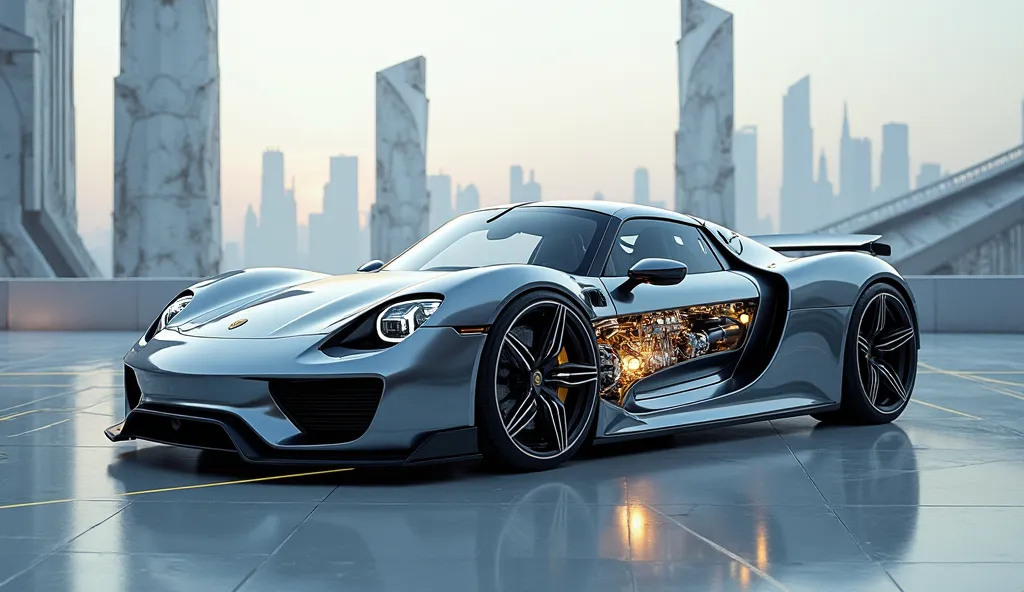 2025 ( Porsche 918 Spyder ) engine car View