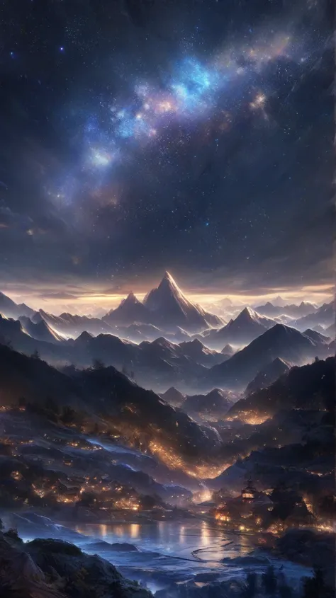 Epic landscape with stars