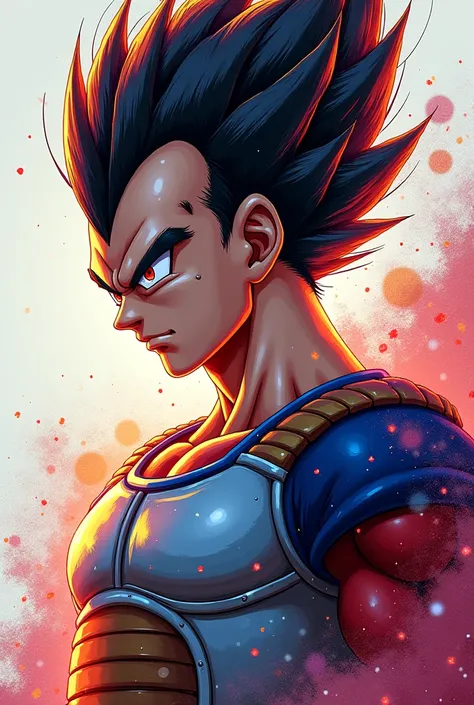 A new drawing style of Vegeta from Dragon Ball 