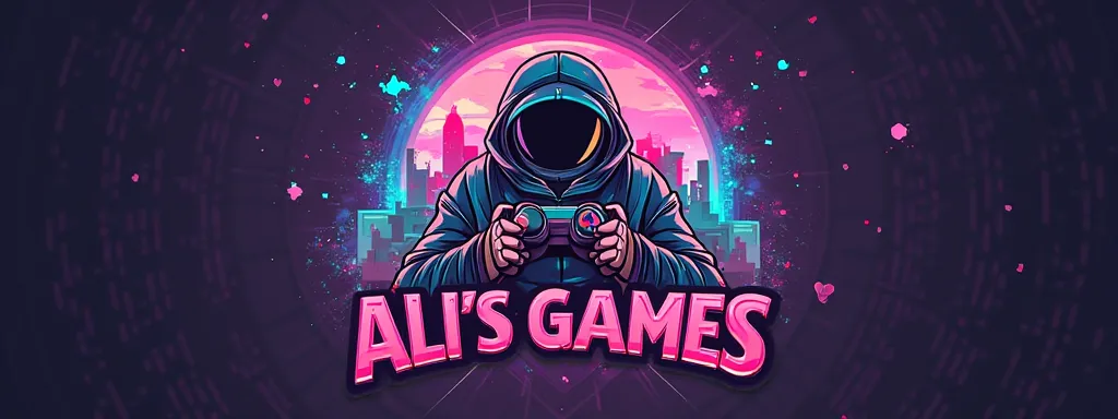 draw a picture for a gaming channel on youtube
 with name of Ali's Games