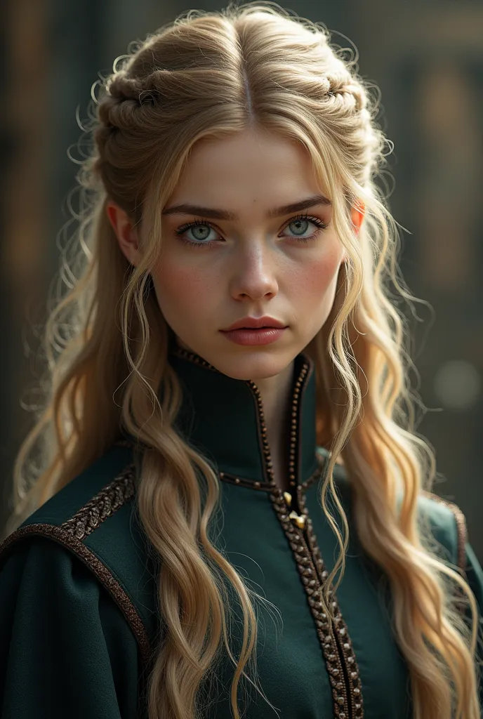 Girl who is mix between Hermionie in the fourth film and daenerys in the first episode