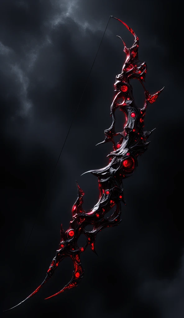 **The Shadowspire Bow**

The Shadowspire Bow is a sleek, sinister weapon crafted from darkwood and infused with threads of pure shadow. Its limbs are etched with glowing crimson runes that pulse faintly when drawn, and the string is made of spectral energy...