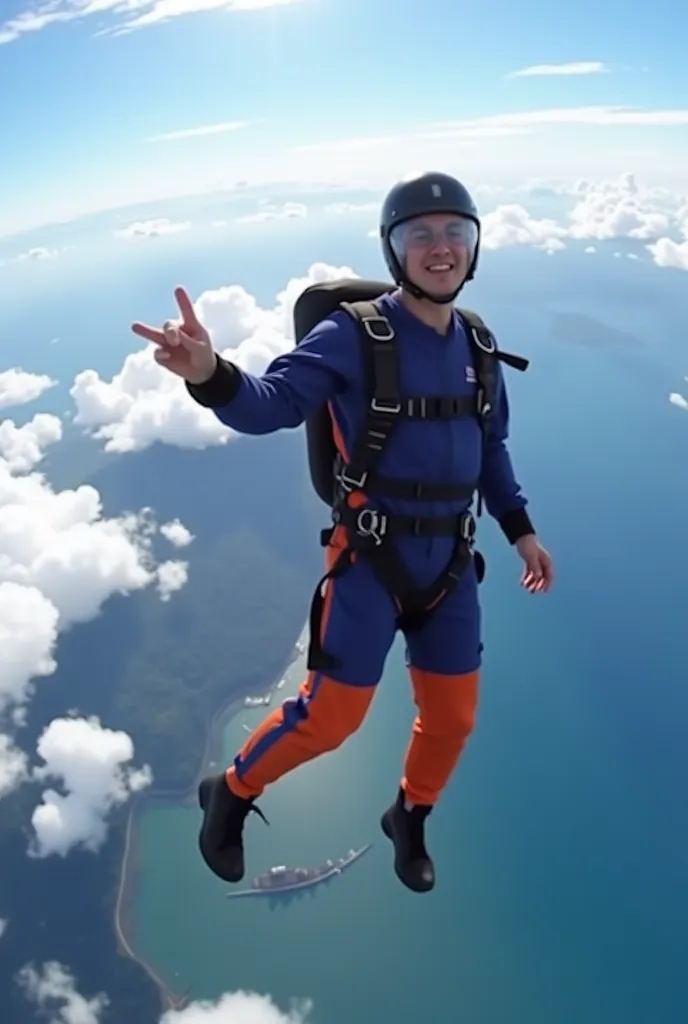  A video of Michel Holmes does his first jump from the plane when he was 16 and he does over 1000 jump before he turned 19 and he studied  to becoman instructor in New Zealand  one morning he was ready for a routine jump while filming with his camera on hi...