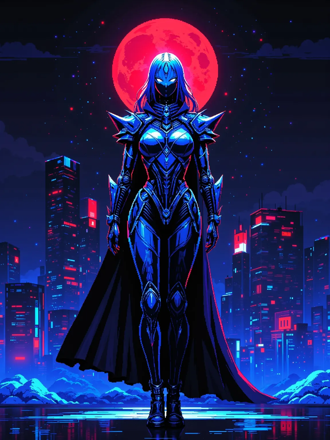 (masterpiece, best quality:1.2),  1girl , A silver armor warrior, Ghosts generally seem to be transparent black armor, Slender body, A helmet with a sense of design, Sensory atmosphere, A black cloak , There are countless tiny particles on the armor that g...