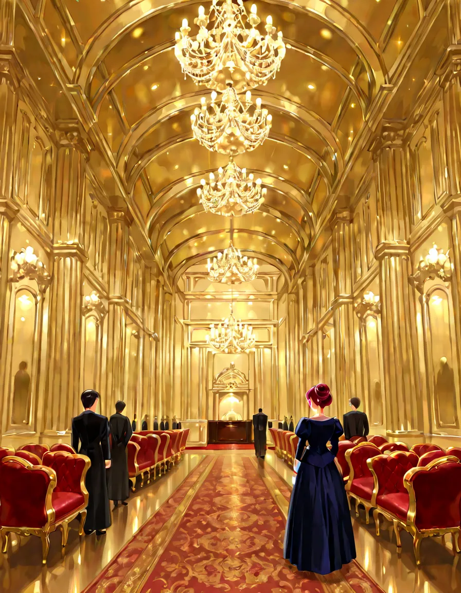 Background only, modern royal theme room walls, Modern,Victoria vibe, Ballroom, background, no window, no character 