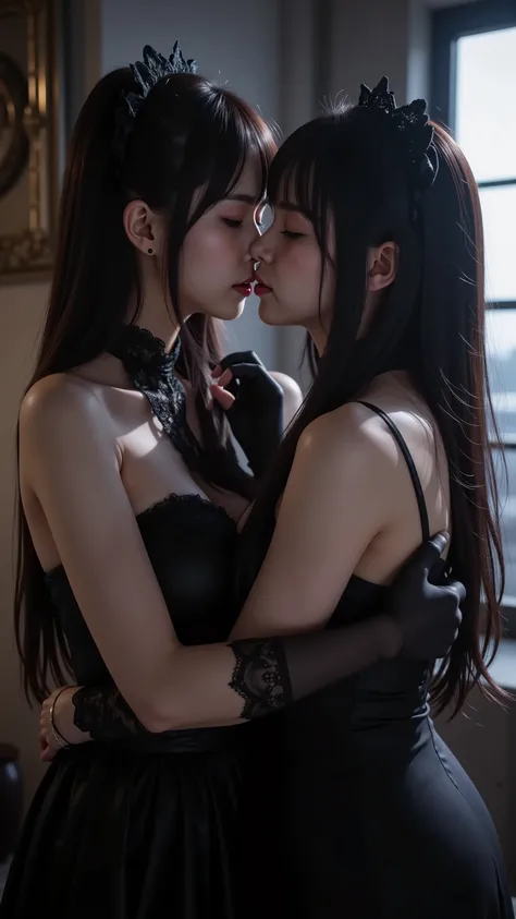 (((nsfw)))、 Gothic Maid 、 Nogizaka idol、 Hug、deep kiss