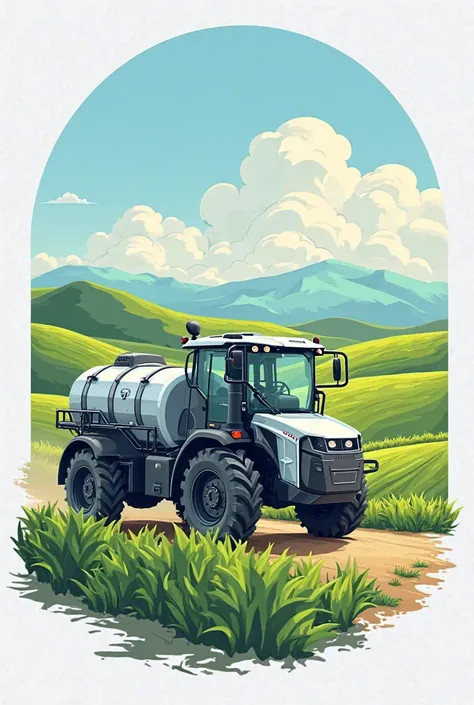 The agricultural logo is a picture of an agricultural sprayer that says "SOBAT TANI SKR"