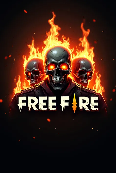 make a realistic and detailed logo with the name @LINE TV with skulls on fire in the back and the name Free Fire underneath 