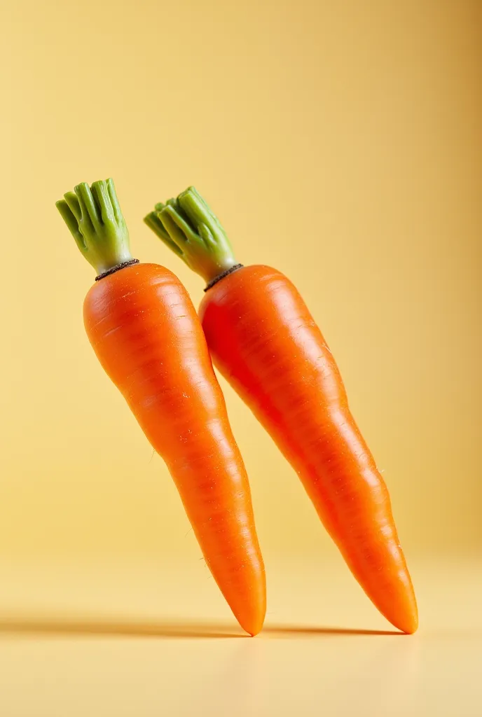 Best Quality, 4k, 8k, product photography for a bunch of two carrot, take photo froe side