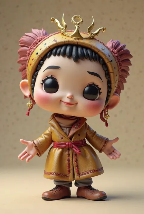 A hyperrealistic image of a peliqueiro from Laza but with a funko style, Let it be a little doll like the ones in Funko