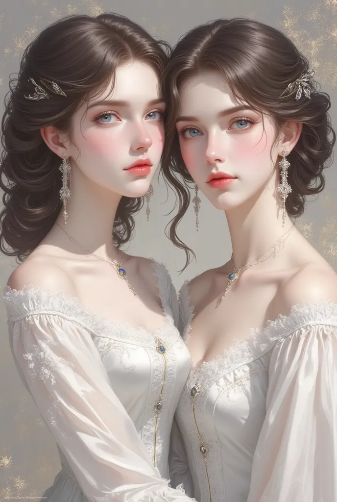  2 women,beauty sisters, black hair, blue eyes,elegant,masterpiece, accurate, anatomically correct, Best Quality, very detailed, 