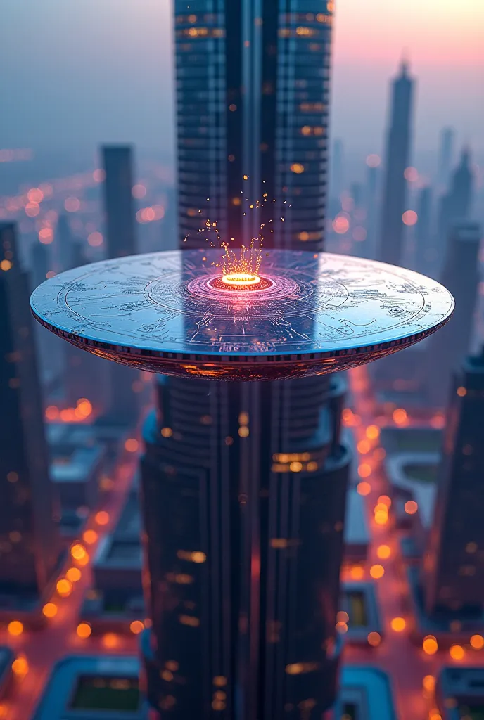 Space plate on the top of khalifa tower 