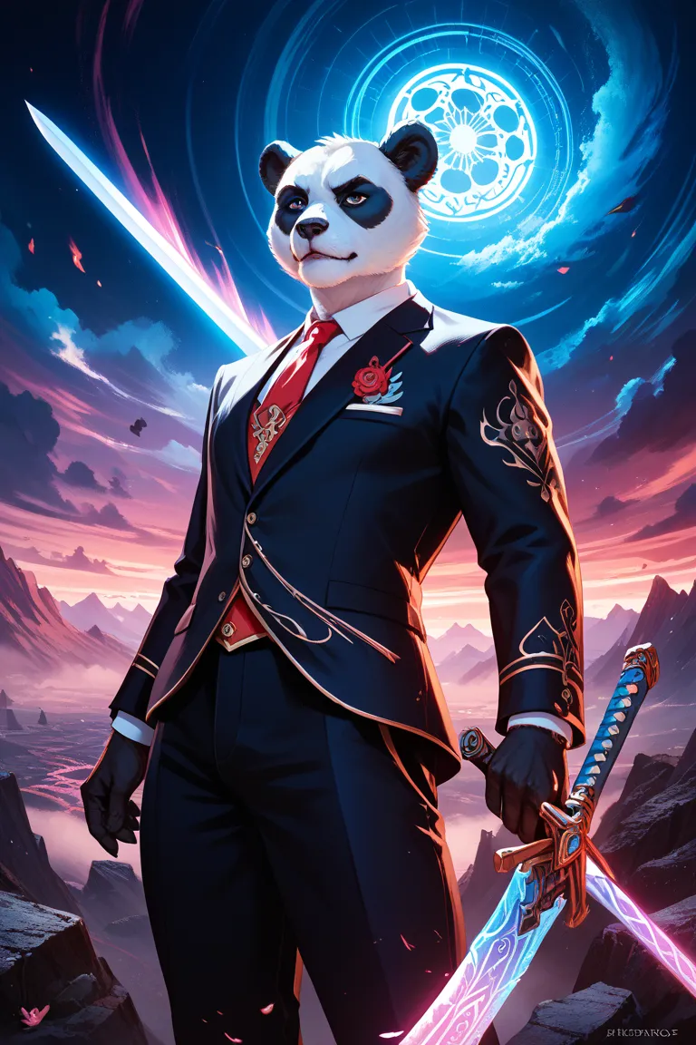 Panda in a suit　battle