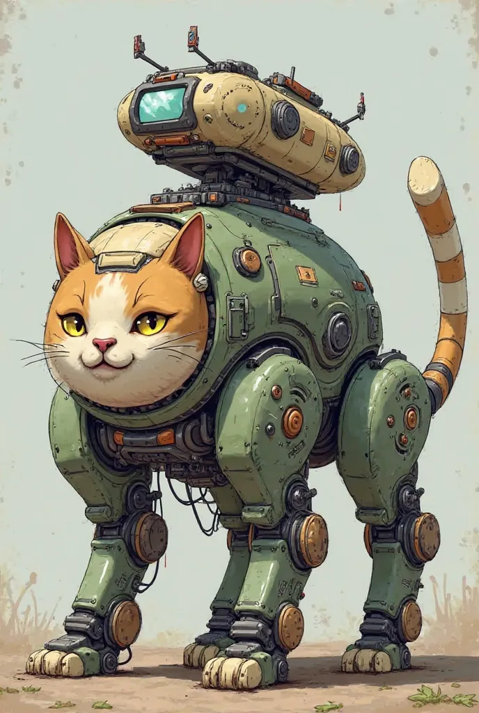 Cat Shaped Cabin Mecha！Short Thighs
The console is at the top of the cat's head