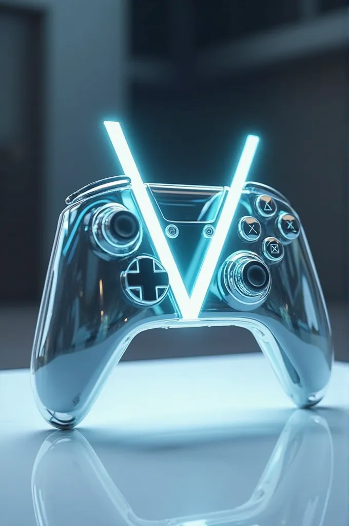 Create a game glass controller in the shape of the letter V