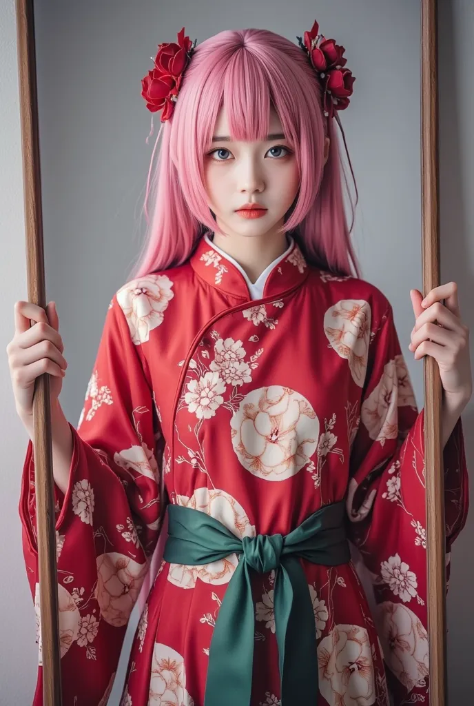 Miror selfie cosplay sakura haruno from naruto 