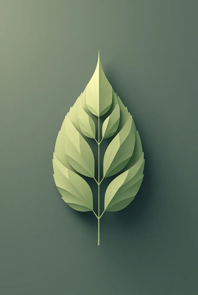 Make me a leaf from a tree with geometric shapes for a logo