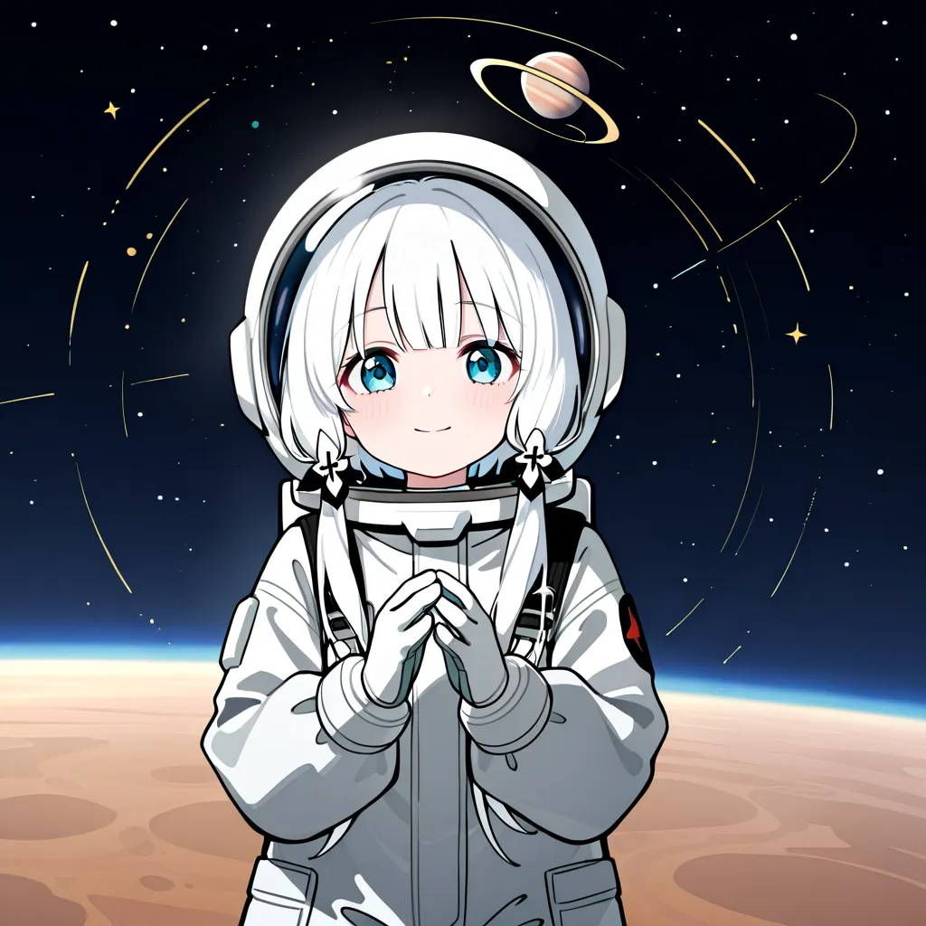 Adorable,loli,spacesuit,space_helmet,gloves,idol,1girl,fullbody,