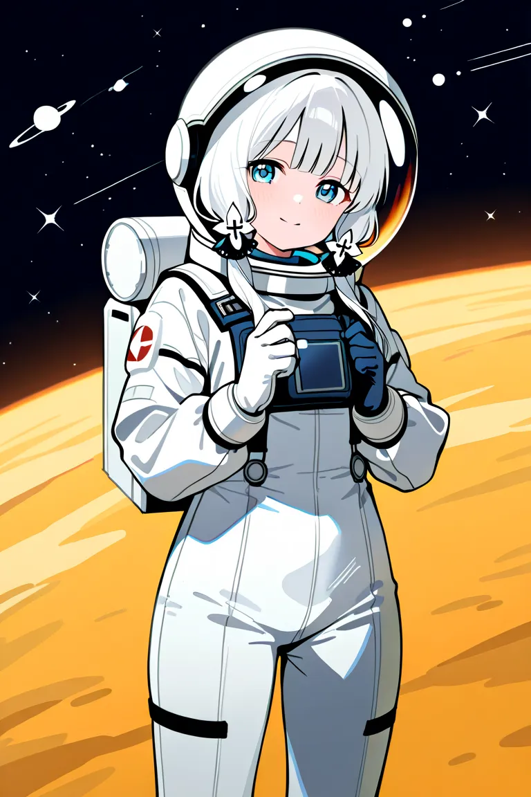 Adorable,loli,spacesuit,space_helmet,gloves,idol,1girl,fullbody,