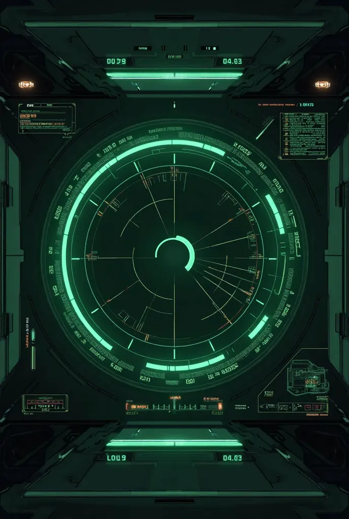 radar display with an empty space in the center 