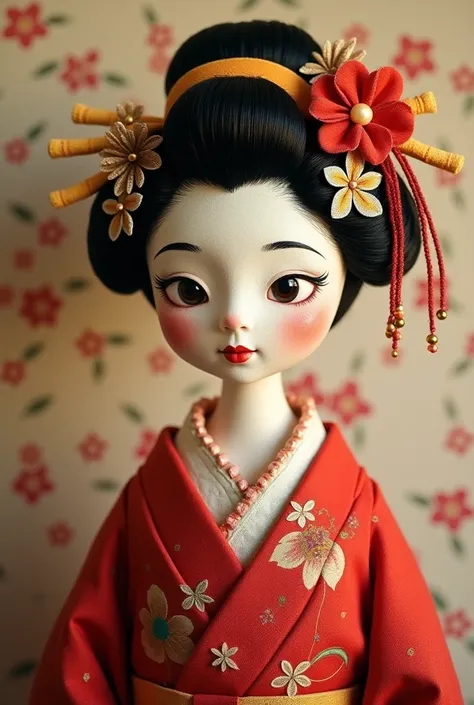 Antique Fabric Geisha 3D 