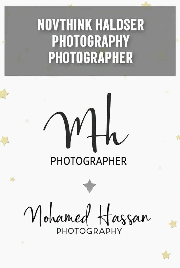 Of course, here are some ideas for creating a logo (Logo) PNG for a Photographer Named "Mohamed Hassan Photography":
Logo Design Options:
 * Logo Based on Initials:
   * You Can Use Initials (mh)  and Incorporate It in an Artistic Way.
   * You can design ...