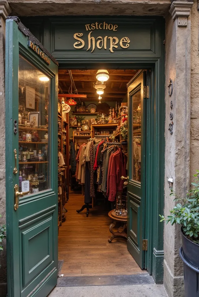 This shop, offers visitors an impressive atmosphere both with its interior design and the experience it offers. The entry contains the text , is entered through a vintage door. Inside the shop there are items from various eras, Tables, full of furniture an...