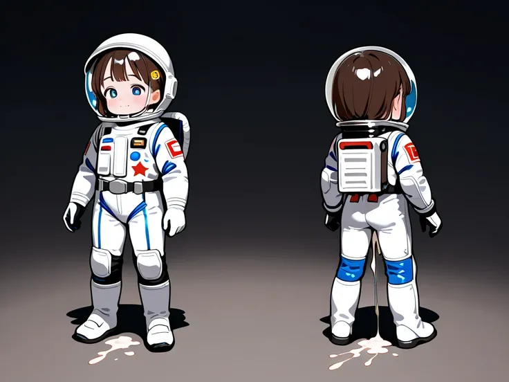 Adorable,loli,spacesuit,space_helmet,gloves,idol,1girl,fullbody,cum in helmet,helmet filled with cum