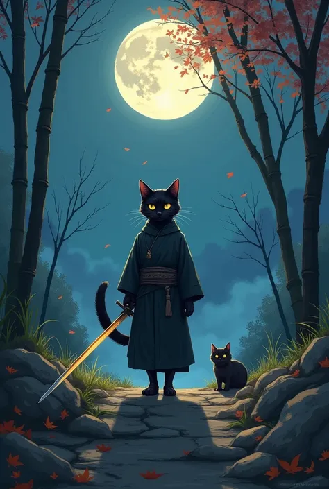  Scenario : SWORDSMAN CAT AND THE MYSTERIOUS SWORD

Background: Samurai Japan, a world where animals live and fight like humans.

 Main character : right – một chú mèo mướp với đôi mắt sắc bén, flexible magic, that the wandering swordsman.

Scene 1: OPENIN...