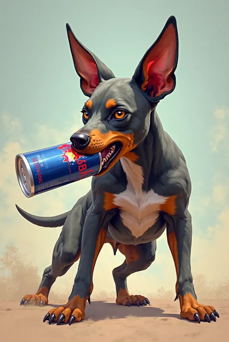 Pincher drinking Red Bull 