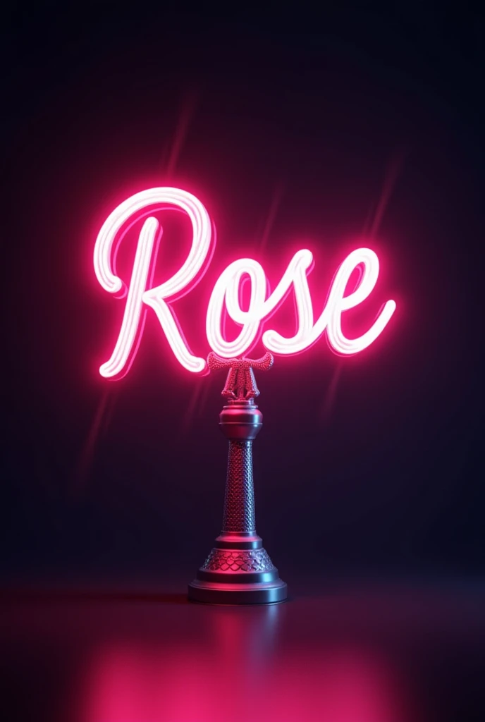 i mean make a lighstick for rose and written rose name in it and photo should be realistic