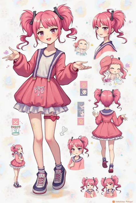 Can you make a vtuber model sheet? (2d)