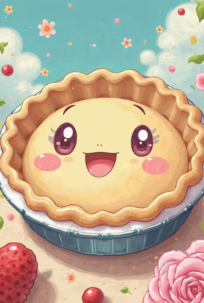 anime style　pie pan