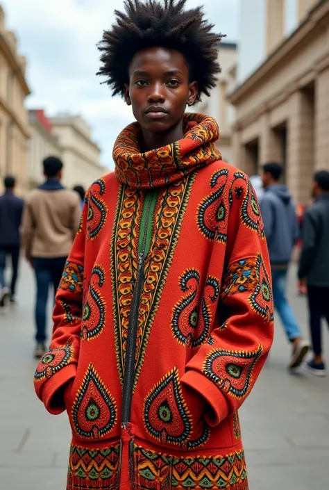 Make a collection of knit wear where the prints are African culture inspired and the knits trendy