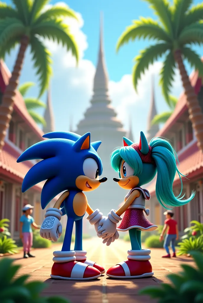 Sonic the hedgehog and miku in Thailand