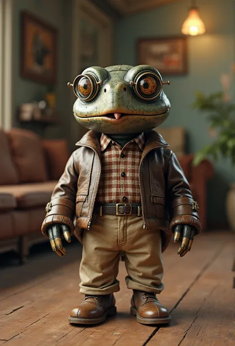 A hyper-realistic, ultra-high-definition 4K render of a charming vintage turtle made entirely of old, corroded metal. Its body is primarily metal, with a slightly dulled, worn texture, showcasing signs of rust, scratches, and age, giving it a distinctly vi...