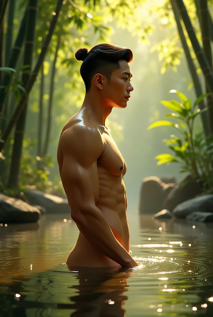 Nude Chinese man